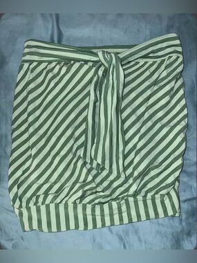 ISO Ella Moss Green Striped Tube Top